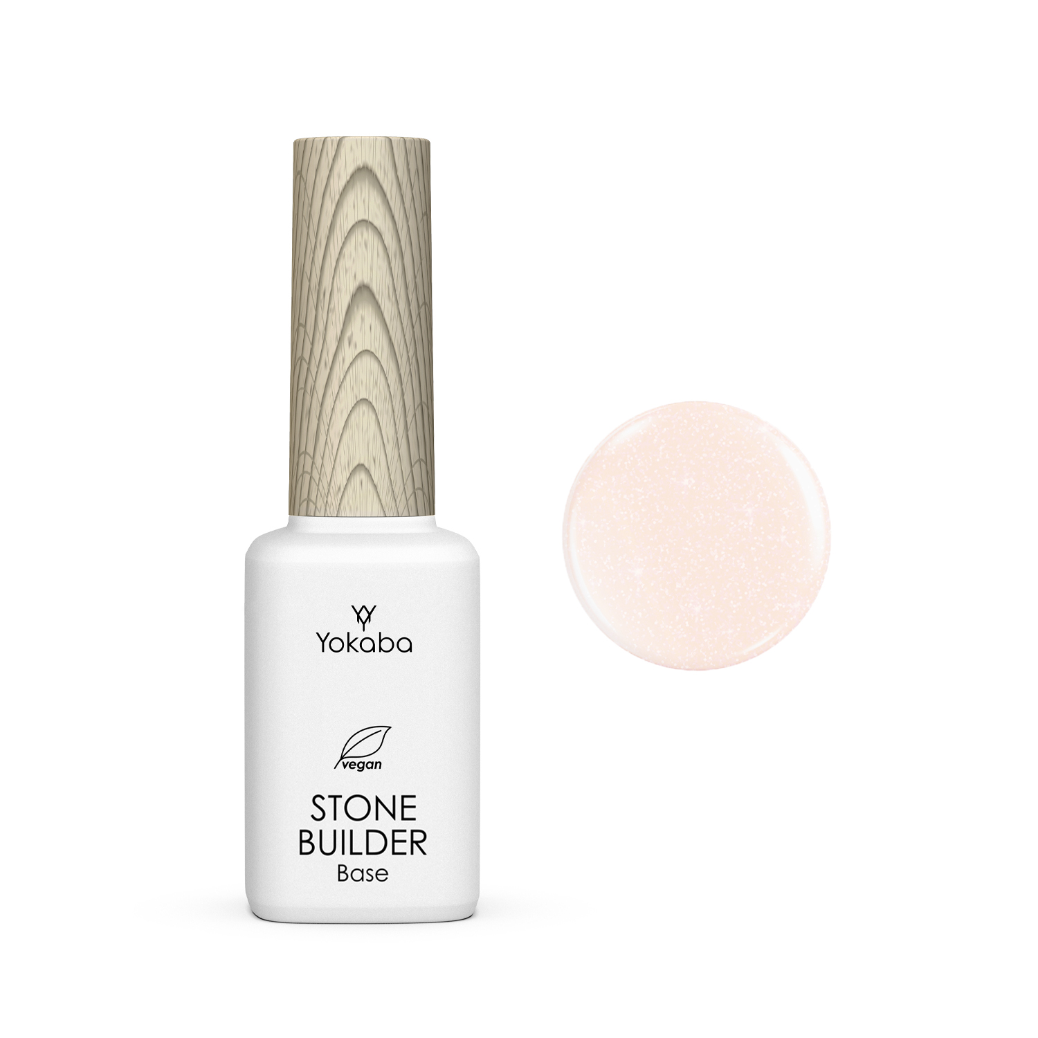 Baza hybrydowa 08 PEACH SILVER STONE BUILDER BASE COAT UV/LED 12 ML