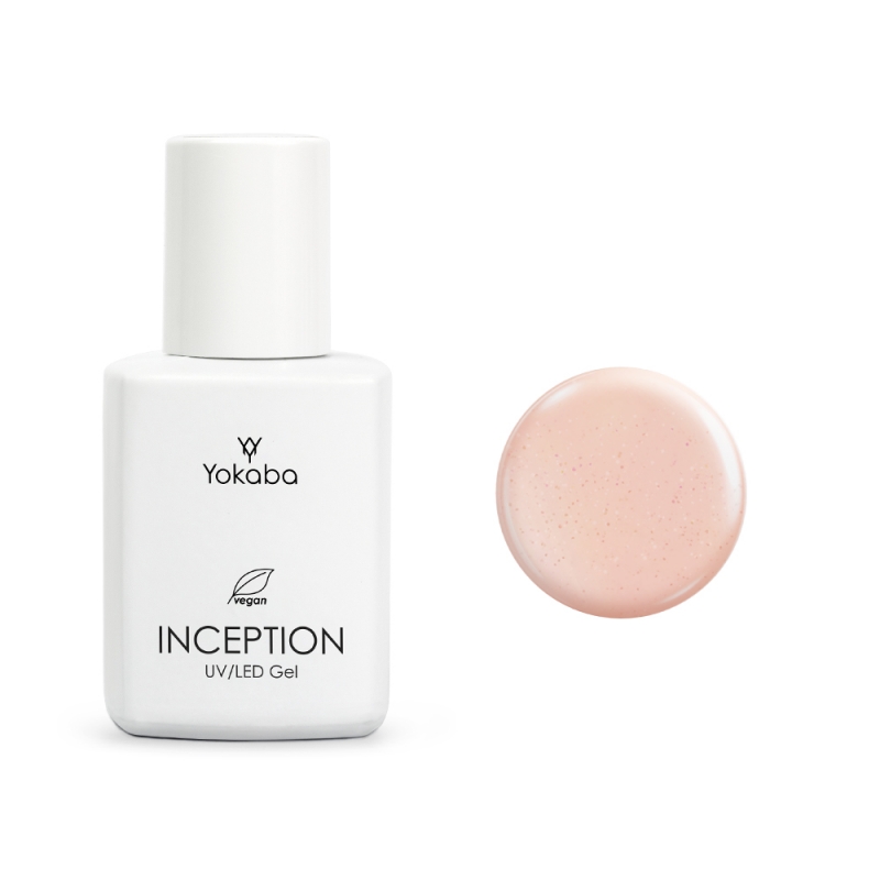 Żel budujący do paznokci Soft Pink Flicker 30 ml - Inception UV/LED Gel