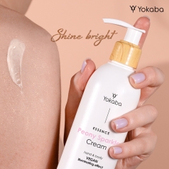Peony Sparkle Hand&Body Cream Vegan Illuminating Effect Essence Yokaba 230 ml